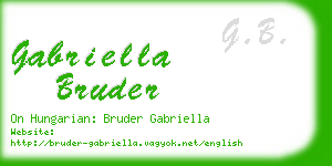 gabriella bruder business card